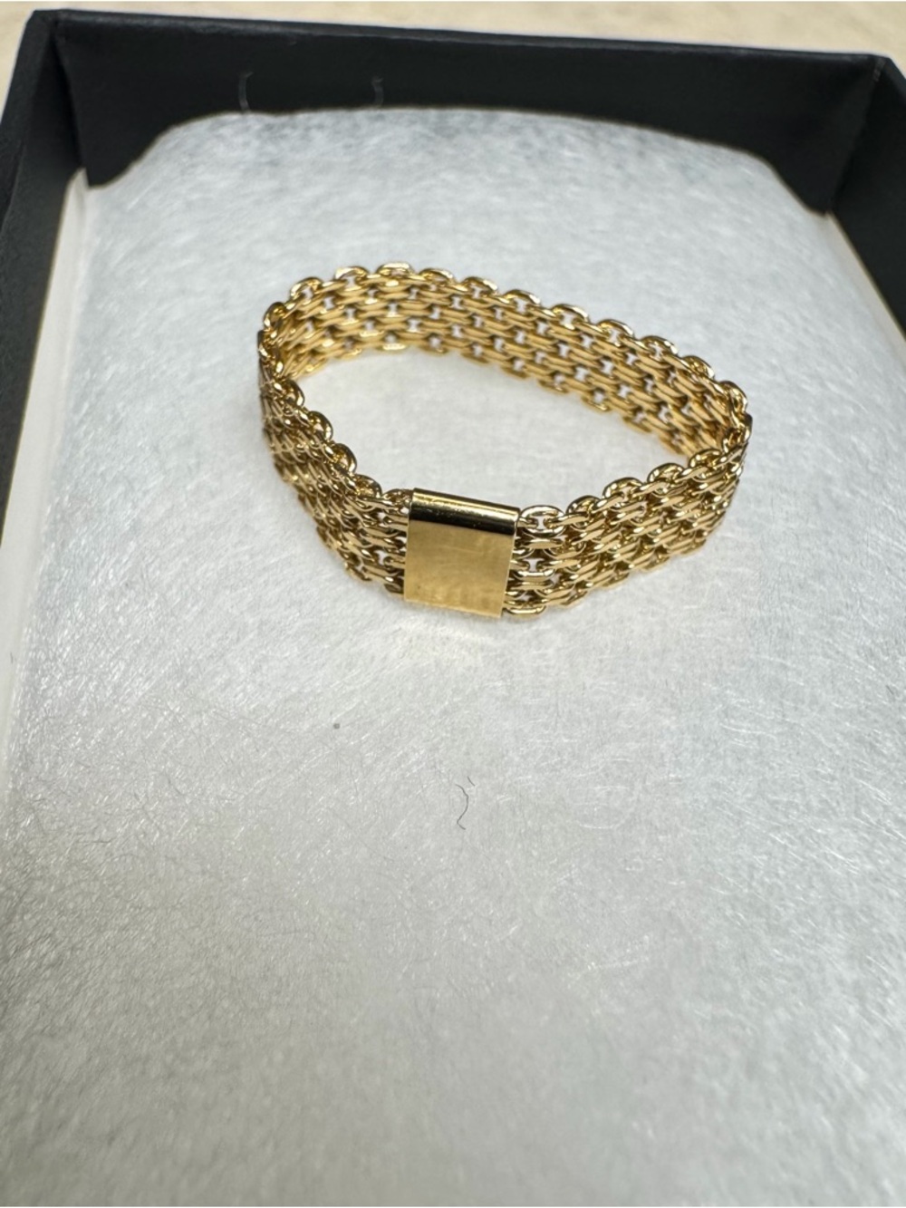 RING K18 Japan Gold Multi-Chain DESIGN 7.5 in size